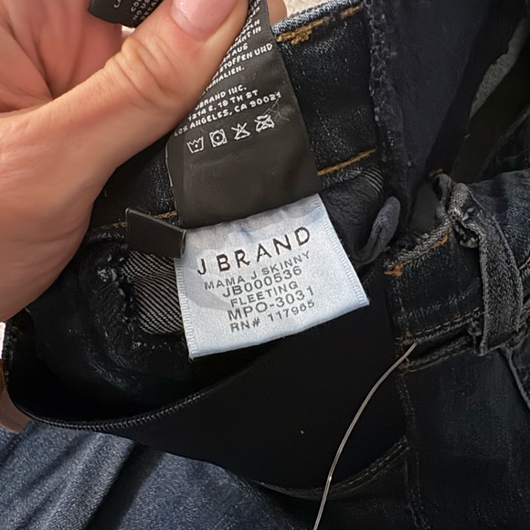 J Brand Blue Maternity Jeans with Comfort Panel - Picture 2 of 4